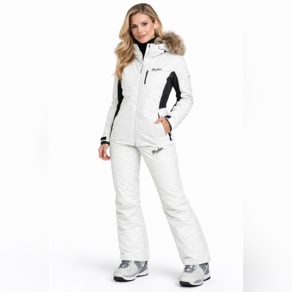 Marker Women’s White Insulated Snow Pants Ski Snowboard Athletic Fit Size 6
